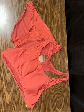 No Boundaries Coral Pink Swim Bikini Set